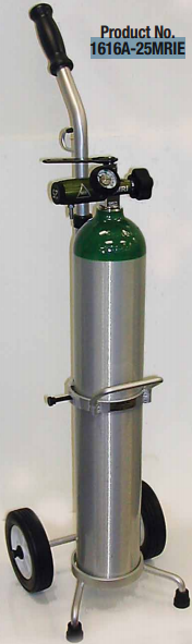 Oxygen MRI E Cylinder ( Empty )  Kit on Cart