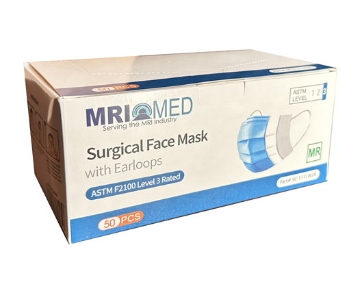 Surgical Face Mask w/Earloops MRI SAFE  50/bx